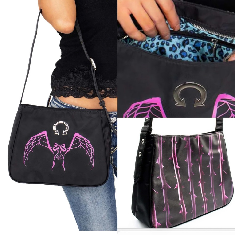 IGirl Fallon wing & Thorn print Purse